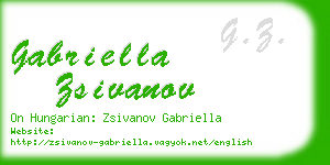 gabriella zsivanov business card